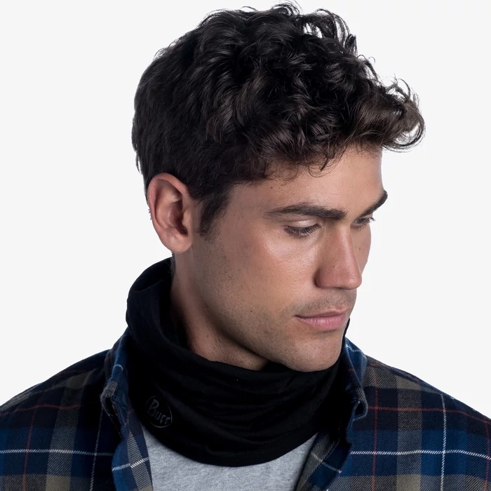 BUFF Merino Midweight Neckwear - solid black - merinó csősál