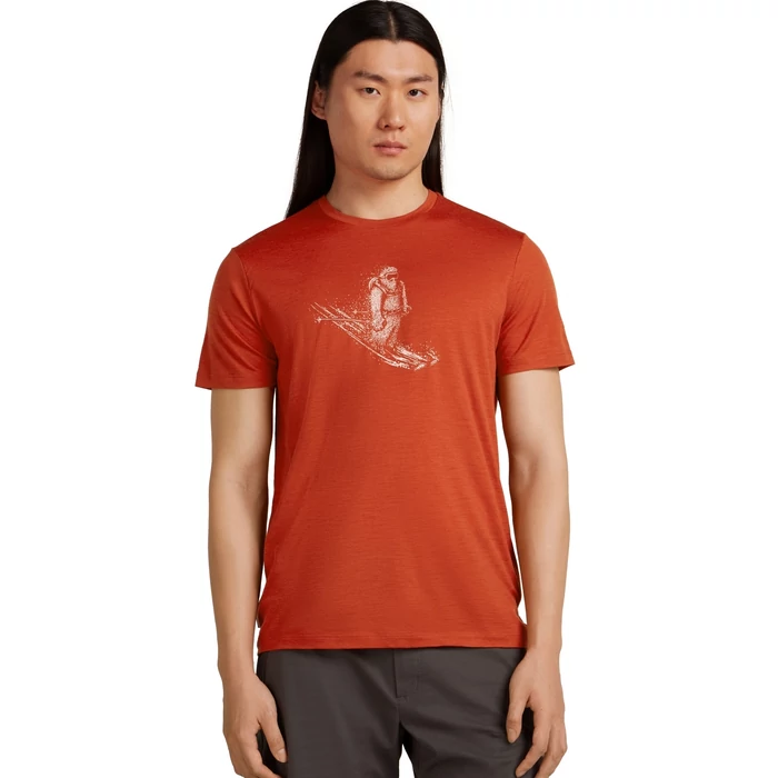 ICEBREAKER Merino 150 Tech Lite SS Tee - Skiing Yeti - férfi póló
