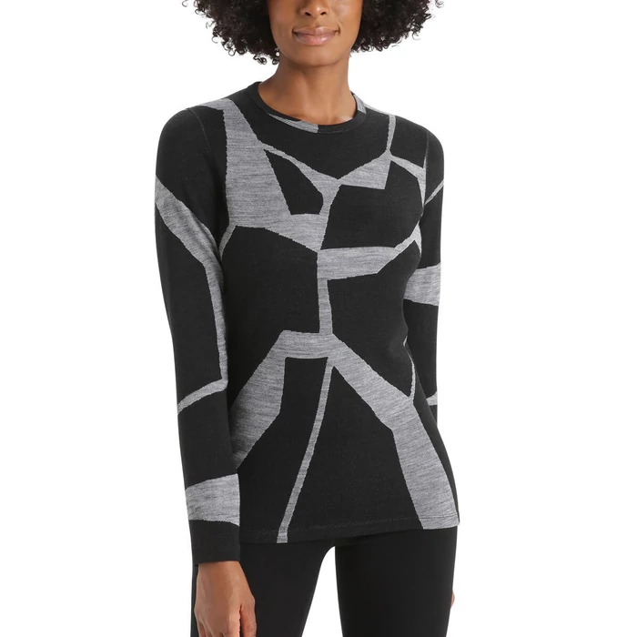 ICEBREAKER Merino 250 Vertex LS Crewe Landscapes - női felső