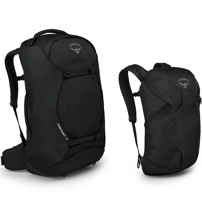 OSPREY Farpoint 70 Travel Pack - hátizsákos utazótáska + kishátizsák