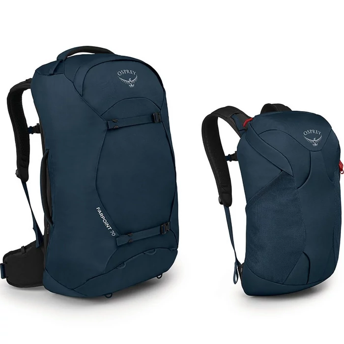 OSPREY Farpoint 70 Travel Pack - hátizsákos utazótáska + kishátizsák
