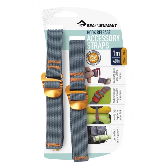 SEA TO SUMMIT Accessory Straps 20mm with Hook rögzítőheveder 1m - 1 pár