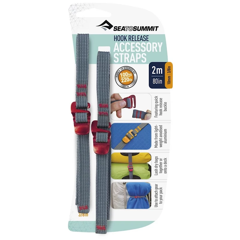 SEA TO SUMMIT Accessory Straps 10mm with Hook rögzítőheveder 2m - 1 pár