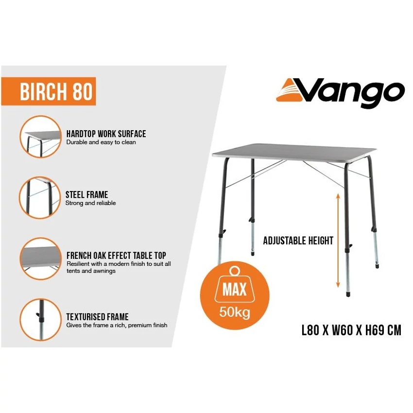VANGO Birch 80 kempingasztal