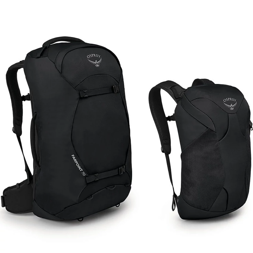 OSPREY Farpoint 70 Travel Pack - hátizsákos utazótáska + kishátizsák