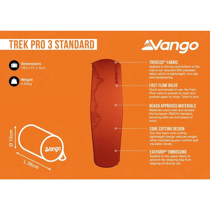 VANGO Trek Pro 3 Standard derékalj