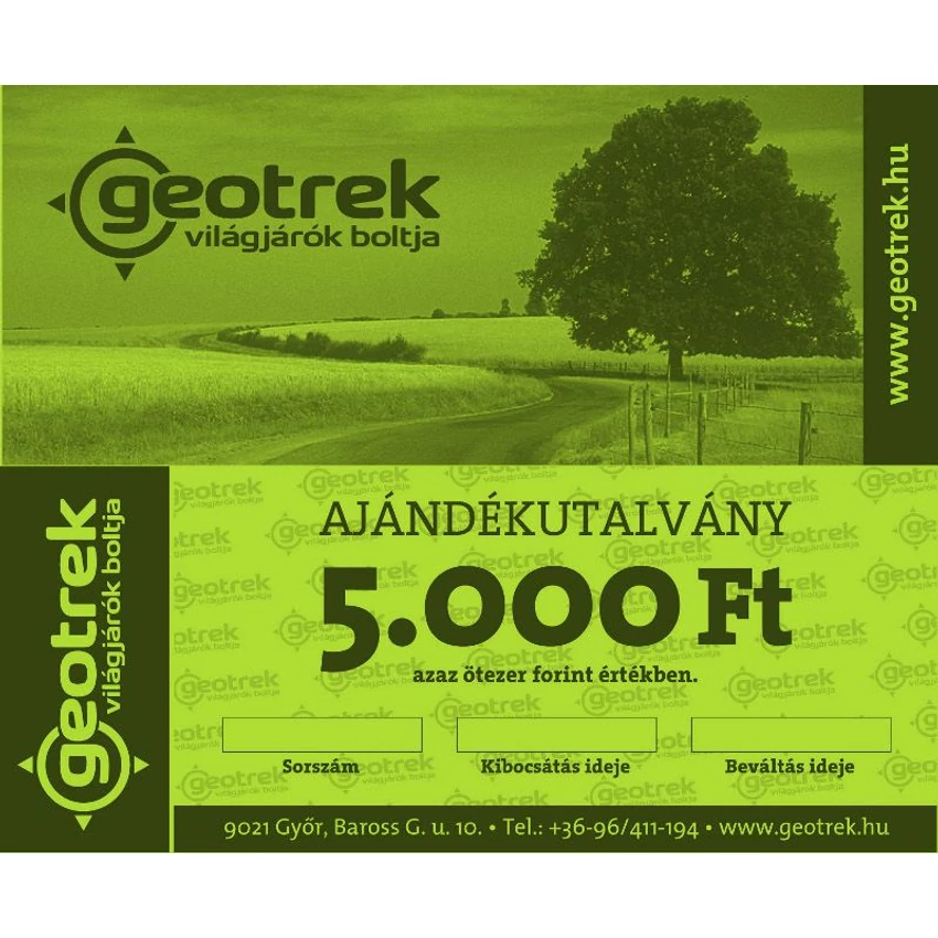 GEOTREK ajándékutalvány